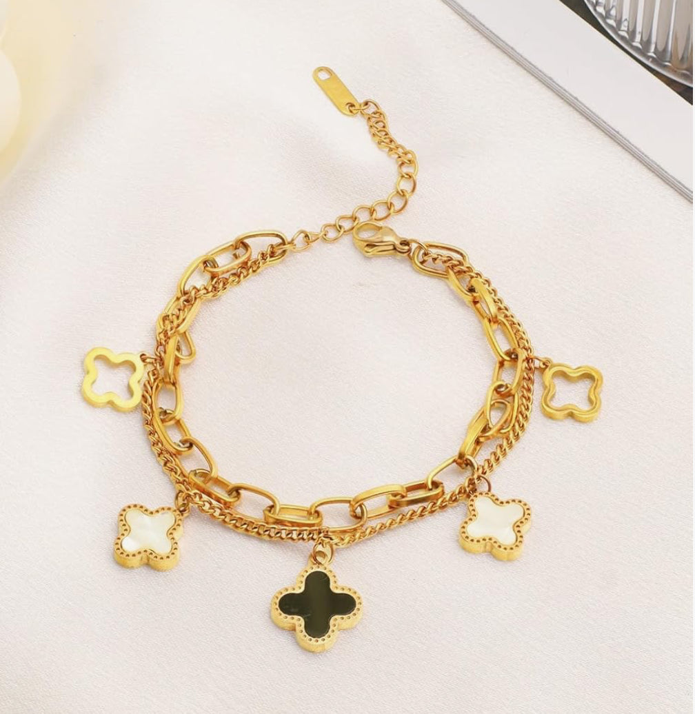 Clover Two color bracelet