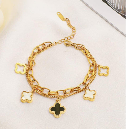 Clover Two color bracelet