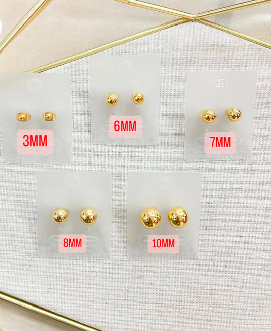 Ball Earrings Gold
